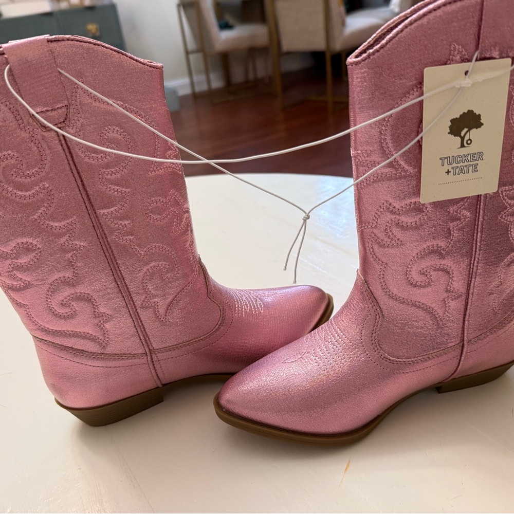 Tucker + Tate Girls Kids Cowgirl Western Boots Pink Sz 3 New  Cowboy